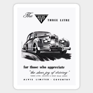 1952 ALVIS THREE LITRE - advert Magnet